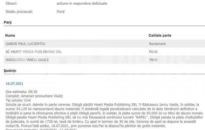 DOCUMENT / Medic celebru, condamnat pentru că a furat munca unui scriitor / Cât a fost obligat să plătească pentru fapta gravă! 