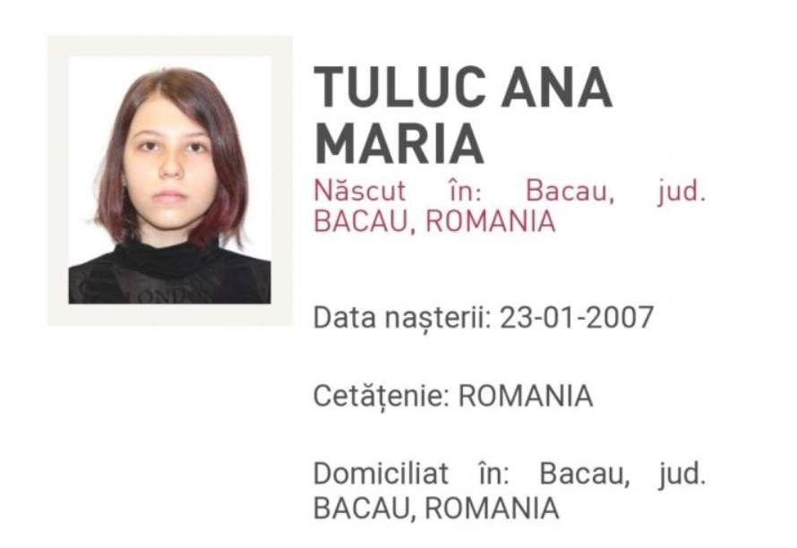 Dispariție misterioasă! Ana Maria, fiica de 15 ani a șefului Poliției din Bacău este de negăsit / FOTO