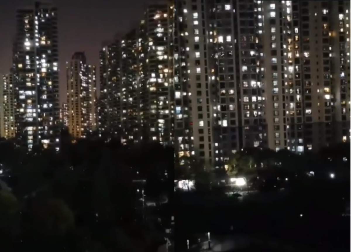 Imagini terifiante din Shanghai. Locuitorii urlă de la geamuri, după ce s-a impus carantină totală în urmă cu o săptămână / VIDEO