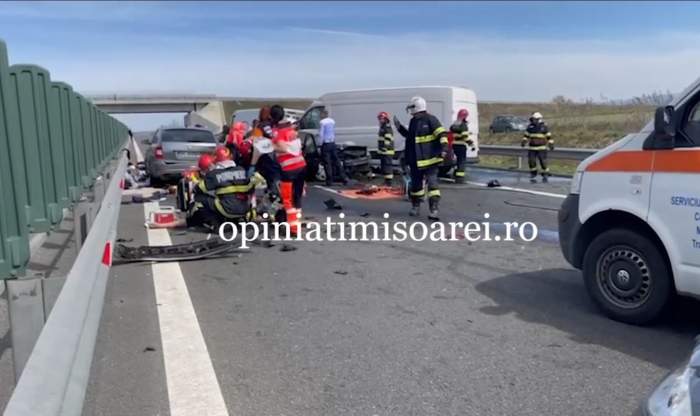 Accident grav pe autostrada Timișoara - Deva! Doi adulți și un copil au decedat / FOTO