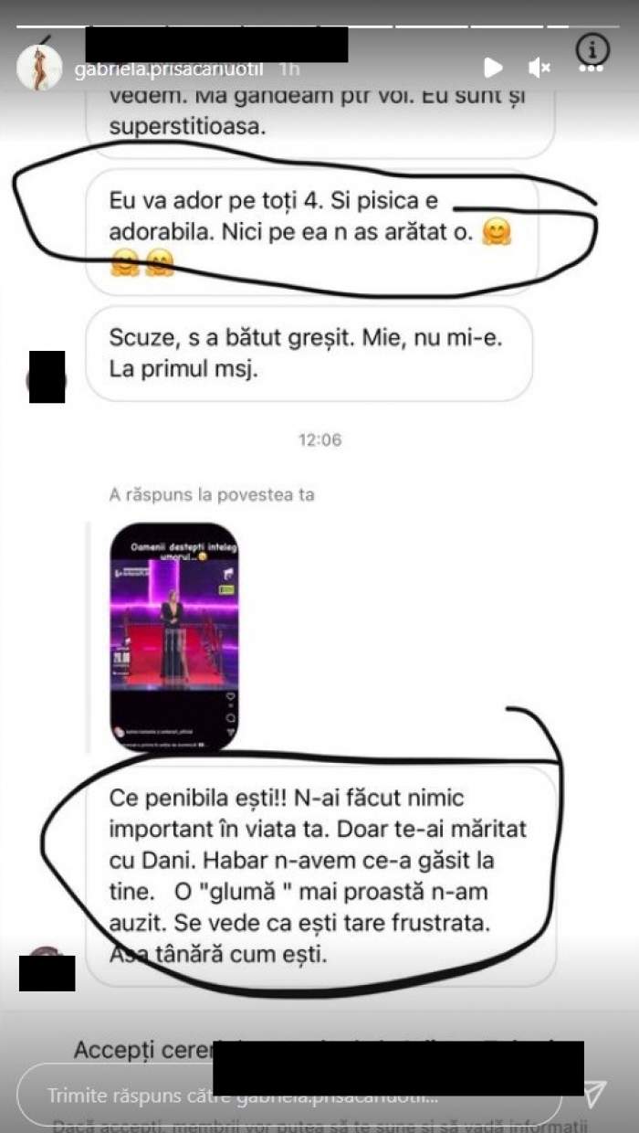 Gabriela Prisăcariu, criticată dur pentru gluma făcută la adresa Mihaelei Rădulescu. Ce a postat soția lui Dani Oțil: „Ce penibilă ești!”