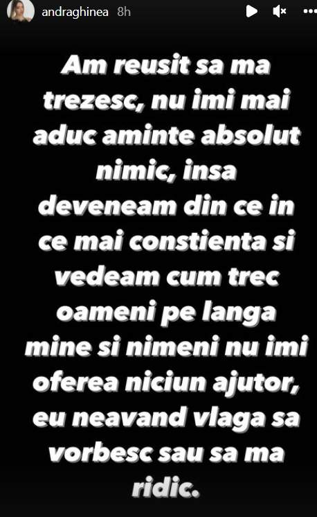 Andra Ghinea, fosta iubită a lui Lino Golden, a căzut inconștientă pe stradă. Tânăra nu a fost ajutată de nimeni în clipele de coșmar: ”Vedeam cum trec pe lângă mine” / VIDEO