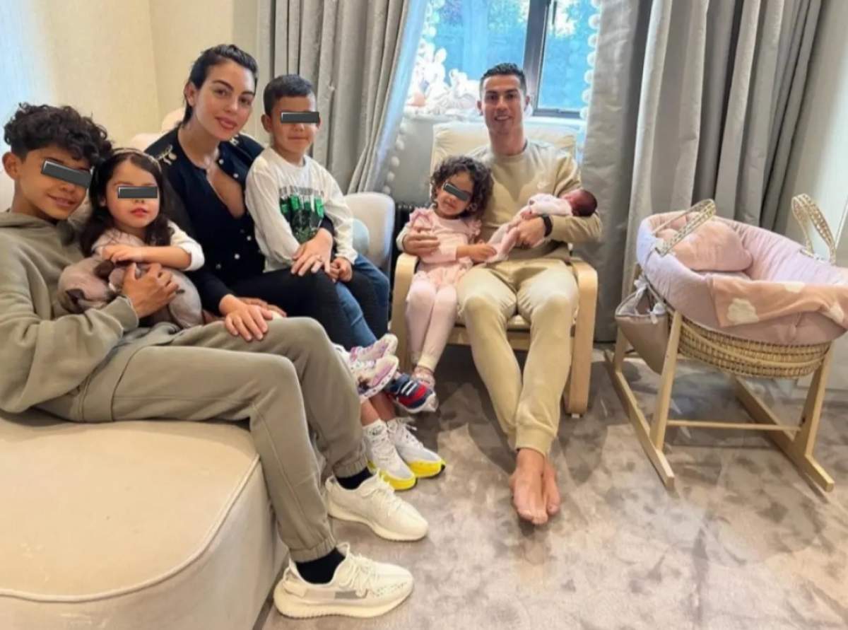 Cristiano Ronaldo a postat prima fotografie cu fetița. Georgina și cea mica au ajuns acasă: „Am simțit cu toții...” / FOTO