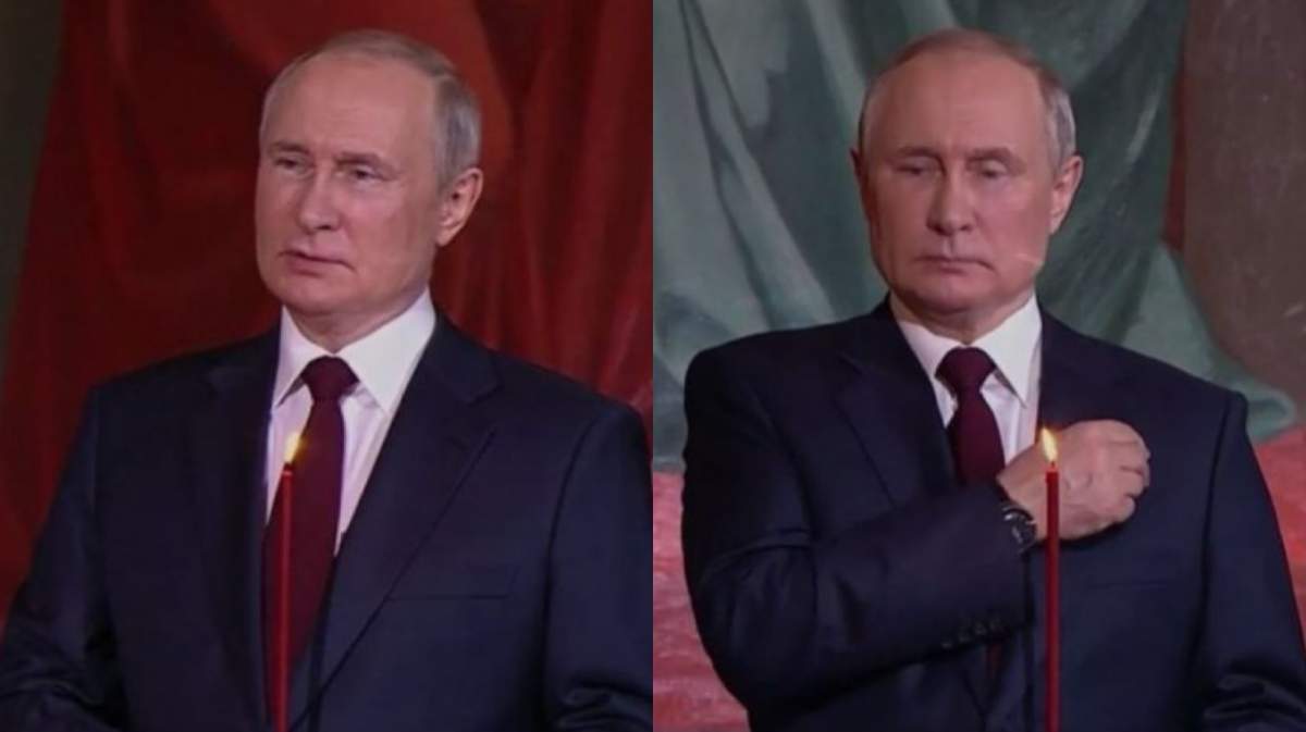 Vladimir Putin a mers la slujba de Înviere! Ce ținută a ales să poarte președintele Rusiei / VIDEO