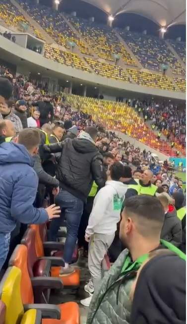 Un suporter a fost bătut grav de nepotul lui Gigi Becali. Incidentul a avut loc la meciul dintre FCSB și Craiova, pe Arena Națională / FOTO