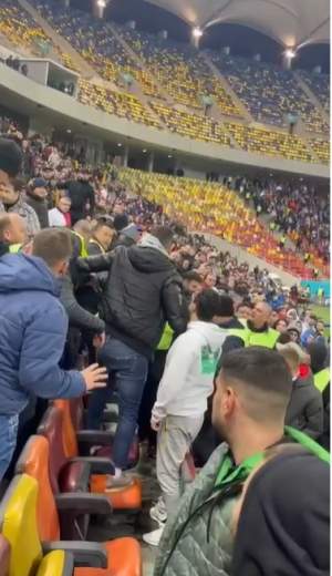 Un suporter a fost bătut grav de nepotul lui Gigi Becali. Incidentul a avut loc la meciul dintre FCSB și Craiova, pe Arena Națională / FOTO