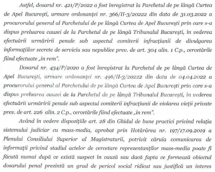 DOCUMENT / Anunț incredibil al Parchetului, în scandalul șantajului comis asupra jurnalistei Emilia Șercan / Nu e treaba plătitorilor de taxe cui „sifonează” Poliția Română probe din dosare!