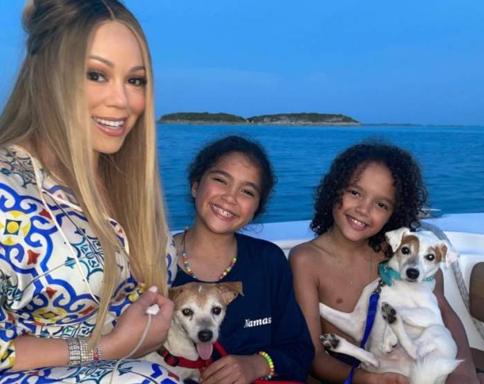 Mariah Carey, alături de gemenii ei