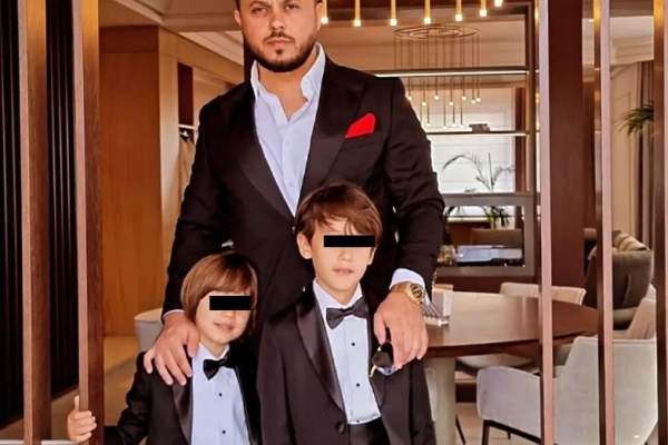 Gabi Bădălău, imagini emoționante cu cei doi fii ai săi și ai Claudiei Pătrășcanu. Afaceristul urmează să devină tată din nou / FOTO