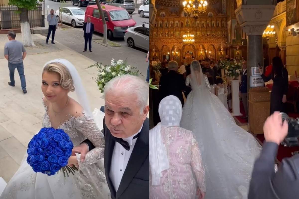 Nuntă mare în showbiz. Fiica lui Anghel Iordănescu s-a căsătorit religios. Primele imagini de la eveniment / VIDEO