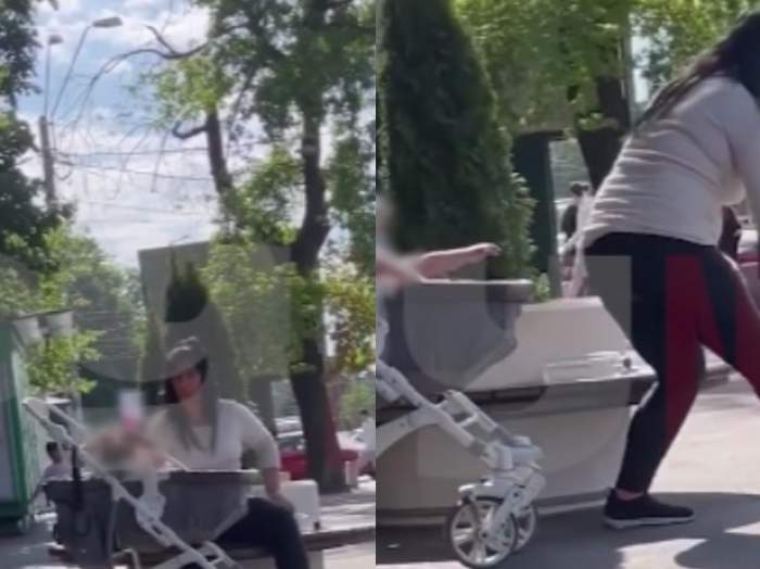 Moment șocant într-un parc din București! O femeie își amenință și bruschează copilul, în căruț. Scenele surprinse de dansatoarea lui Dorian Popa: ”Te omor acum” / VIDEO 