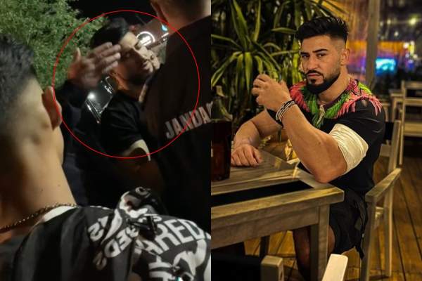 Primele imagini cu bătaia în care a fost implicat Bogdan Mocanu. Cântărețul a fost tăiat cu o macetă pe braț / VIDEO