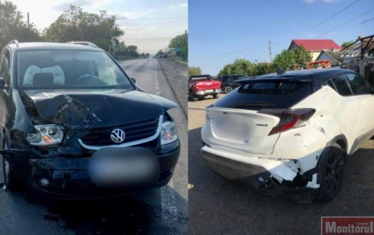 Un copil de 12 ani a făcut accident cu mașina, în Botoșani. Două persoane, soț și soție, au fost rănite / FOTO