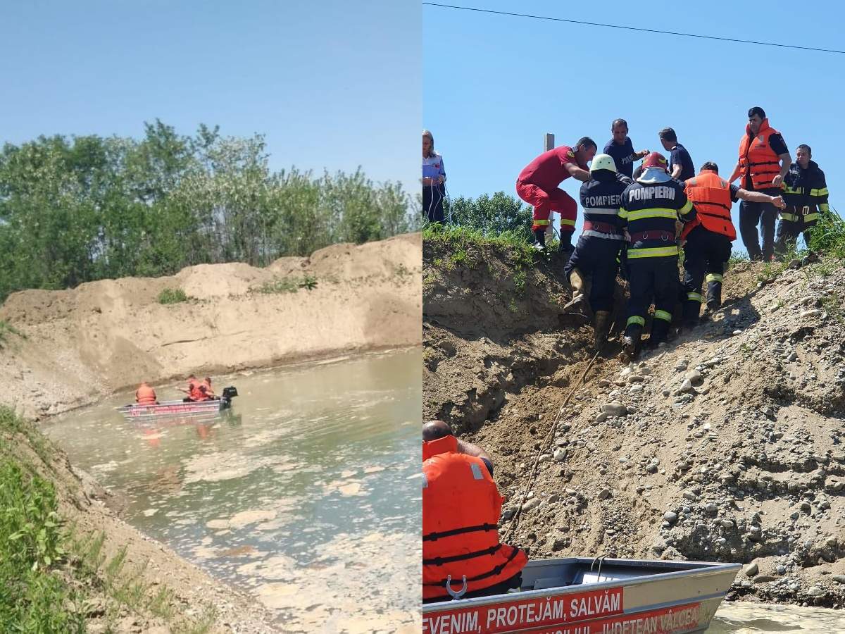 Doi frați au fost găsiți morți, după ce au căzut într-o baltă escavată din apropierea râului Olt