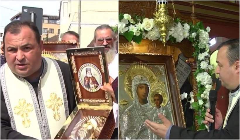 Icoană făcătoare de minuni, adusă din Grecia la o biserică din Sibiu