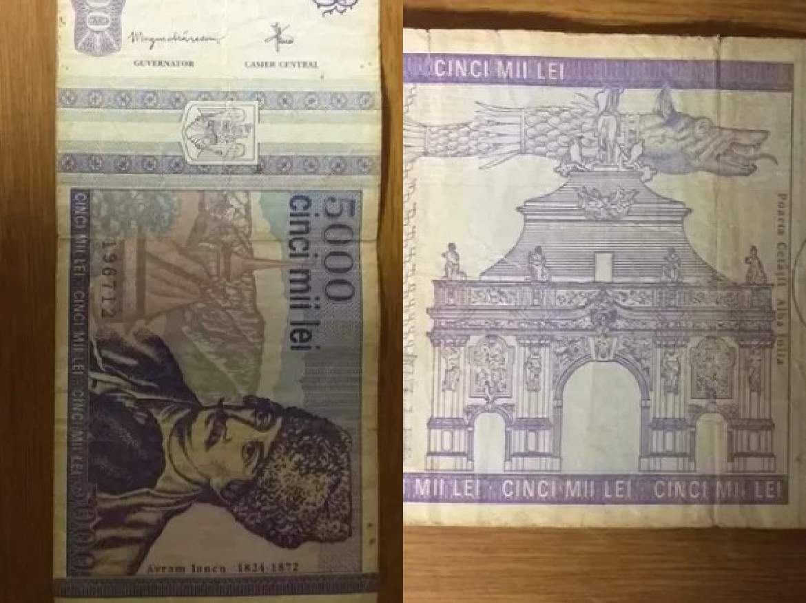 Bancnota de 5000 de lei, din 1993