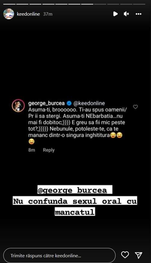 George Burcea și Keed de la Chefi la cuțite își aruncă jigniri pe Internet. Ce au de împărțit cei doi: „Ratatu' ăsta” / FOTO