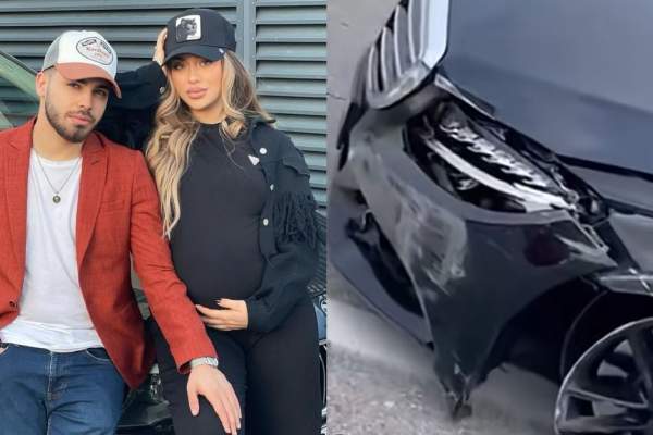 Luis Gabriel și Haziran, implicați într-un grav accident rutier. Iubita artistului este însărcinată în 7 luni: ''Dumnezeu ne dă mereu a doua șansă” / FOTO