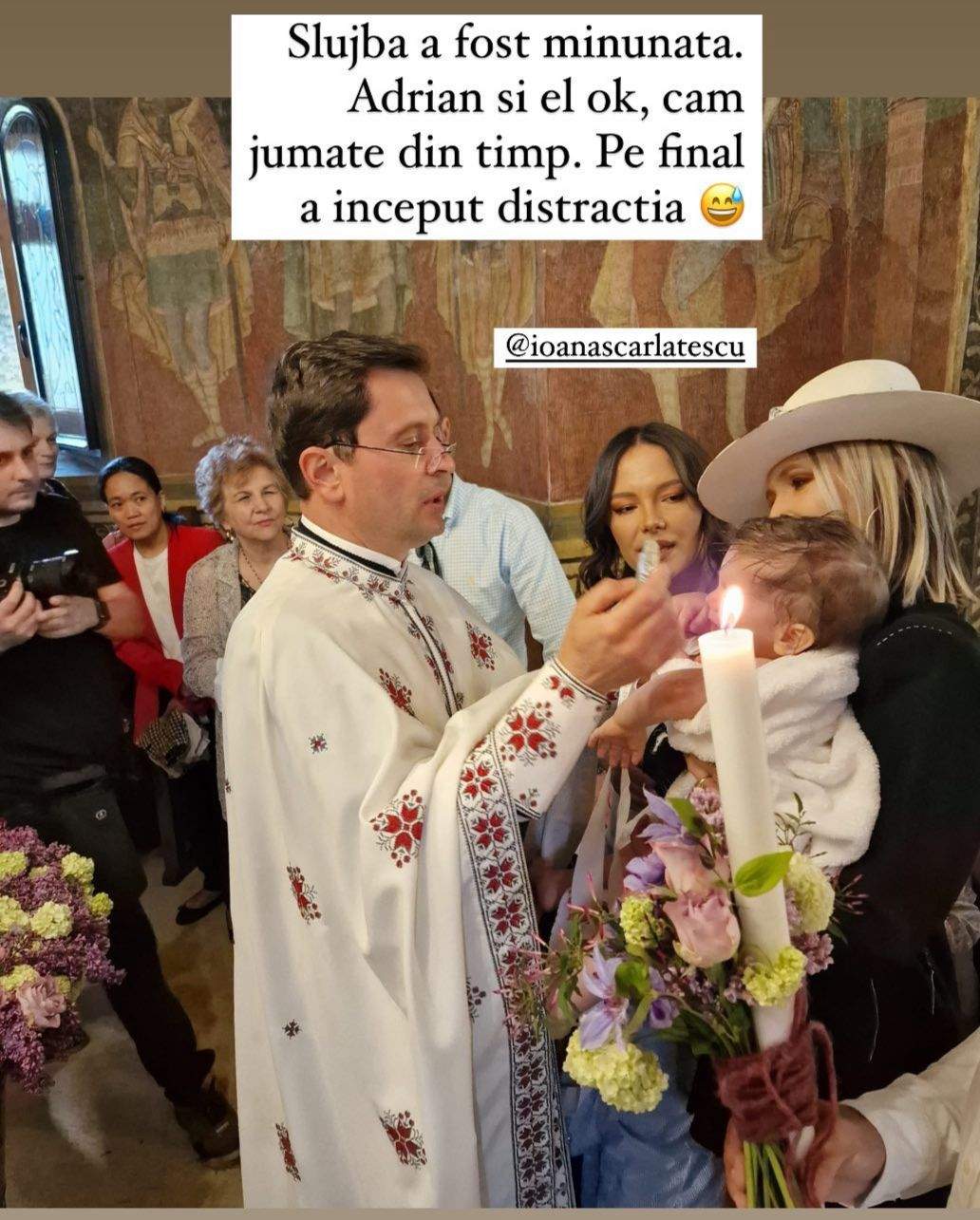 Imagini de senzație de la botezul mezinului familiei Adelei Popescu. "A fost de poveste" / FOTO