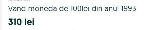 Moneda de 100 de lei, cu chipul lui Mihai Viteazu, se vinde cu o sumă frumoasă pe OLX. Ce preț are