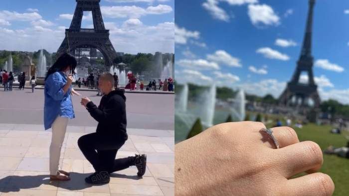 Mihai Zmărăndescu a cerut-o în căsătorie pe partenera lui, Alexandra. Evenimentul a avut loc la Paris / FOTO