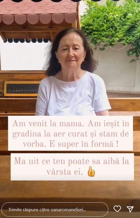 Imagine rară cu Mioara Roman. Cum se simte mama Oanei Roman acum: „Ce ten poate să aibă la vârsta ei” / FOTO