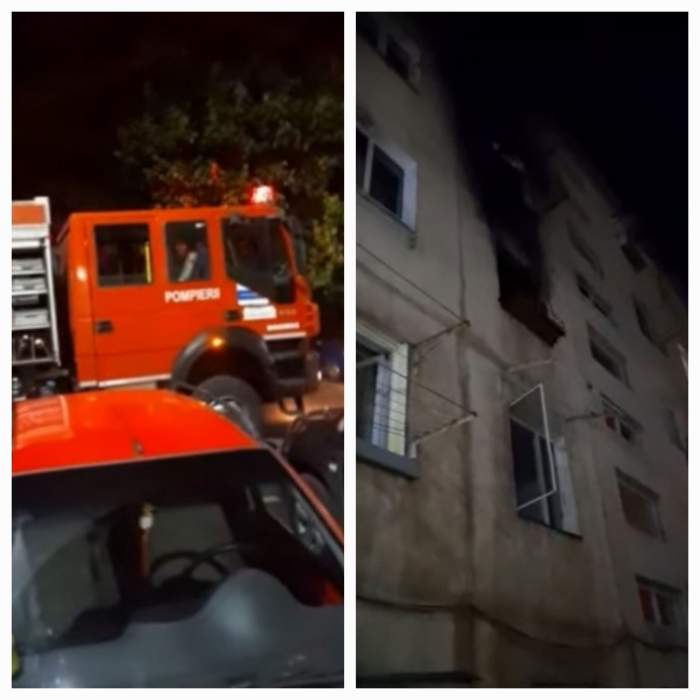 Incendiu puternic într-un bloc din Arad. Zece persoane au avut nevoie de îngrijiri medicale / FOTO