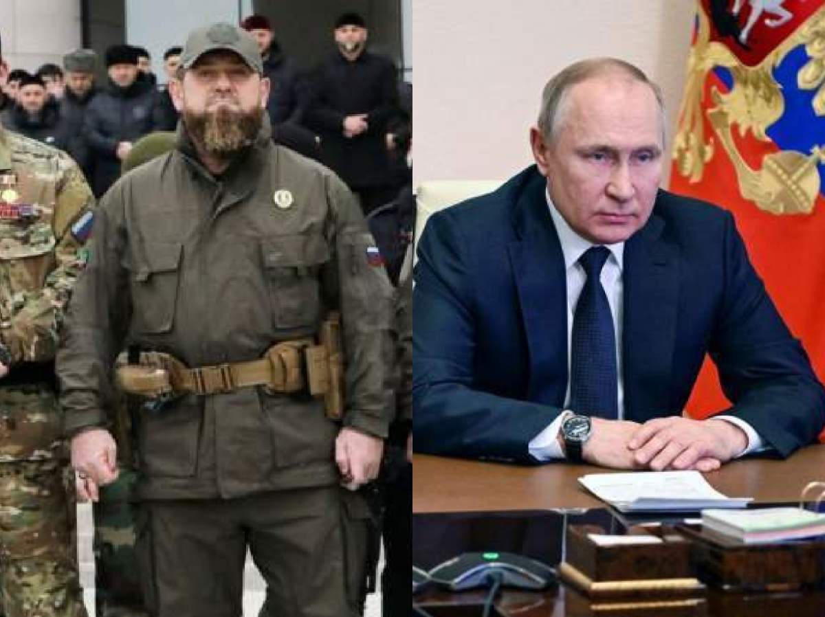 Ramzan Kadîrov și Vladimir Putin, colaj