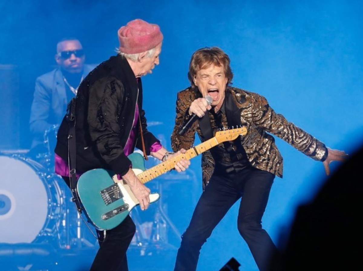 Mick Jagger, în timpul unui concert