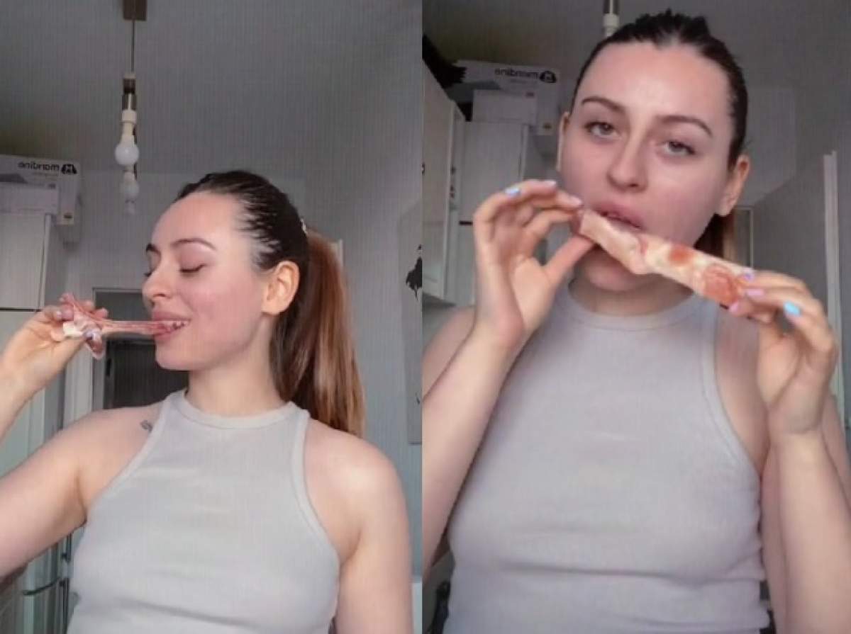 O româncă a devenit virală pe TikTok, mâncând carne crudă. Videoclipurile ei au strâns sute de mii de vizualizări / FOTO