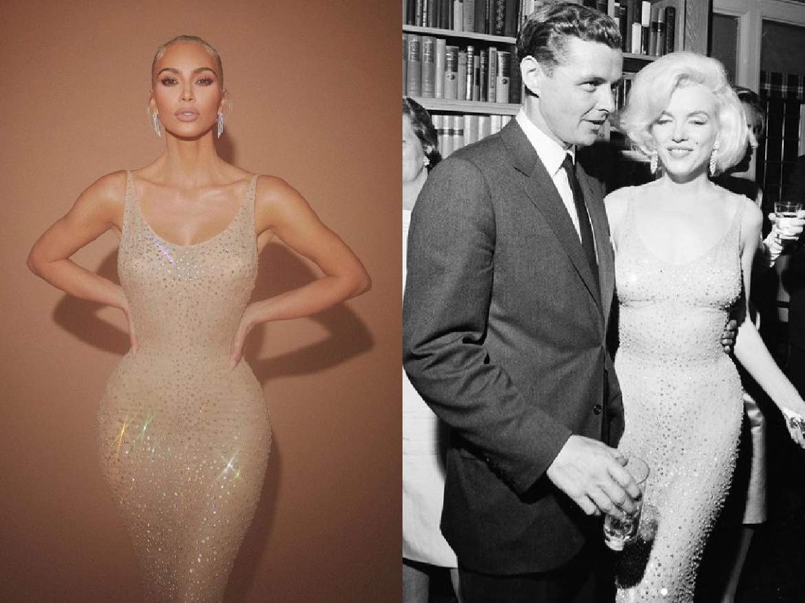 Colaj cu Kim Kardashian și Marilyn Monroe în controversata rochie