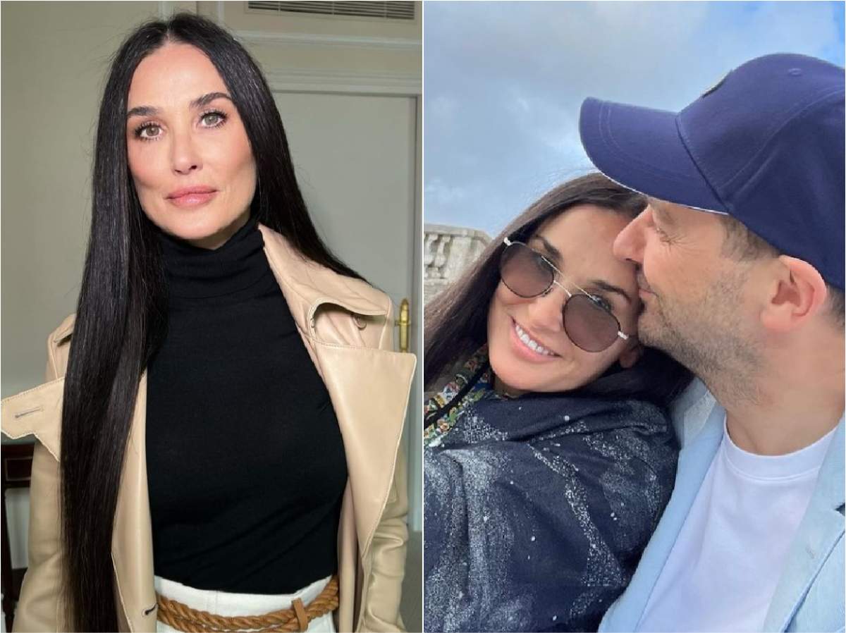 Demi Moore alături de Daniel Humm, colaj