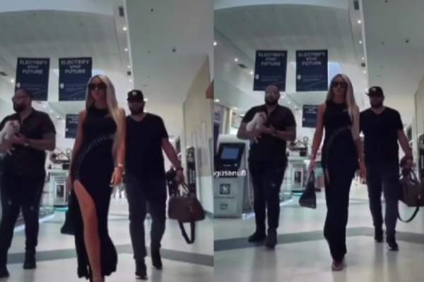 Bianca Drăgușanu, apariție spectaculoasă într-un mall din Capitală. Cine sunt cei doi bărbați care i-au păzit spatele / FOTO