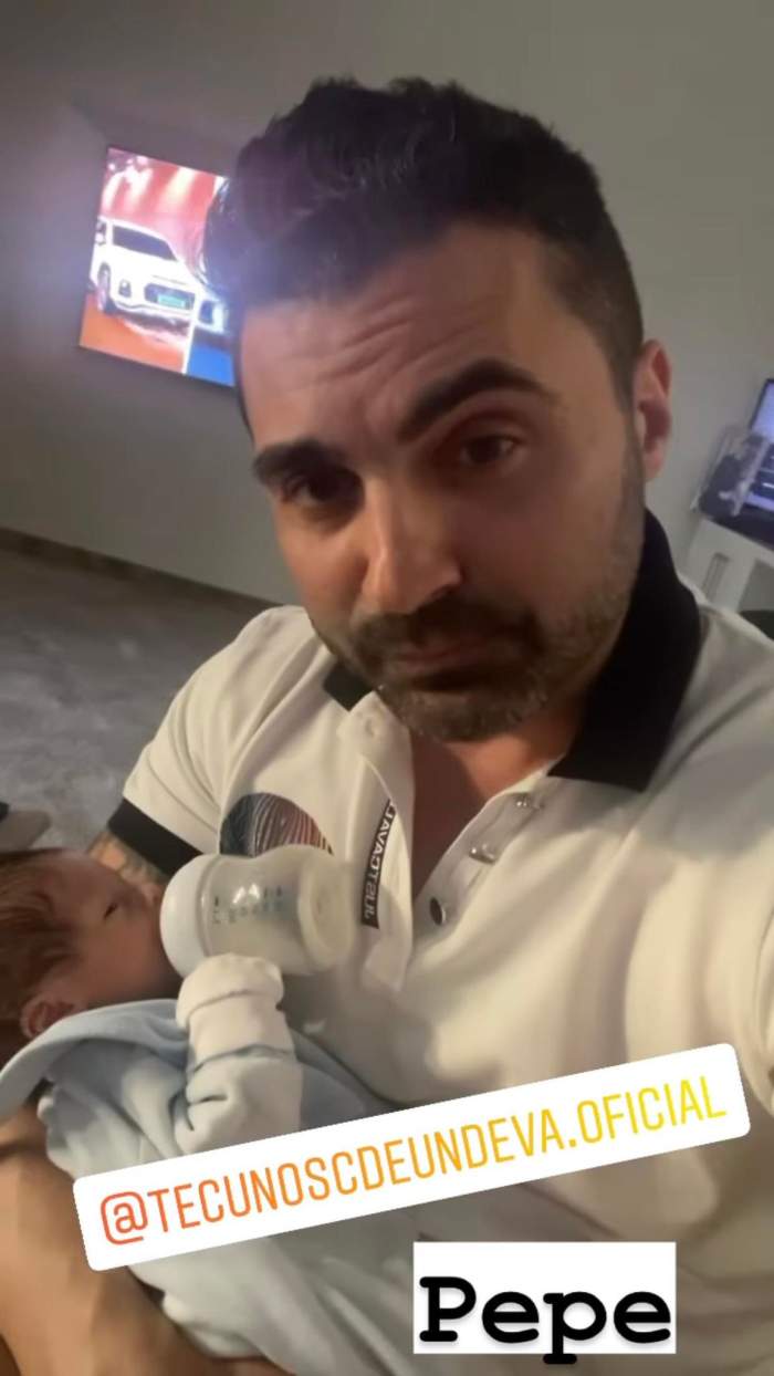 Pepe, prima imagine alături de bebelușul nou-născut. Prezentatorul de la Te cunosc de undeva, moment emoționant alături de fiul lui / FOTO