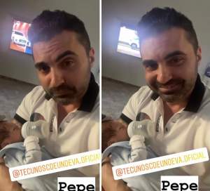 Pepe, prima imagine alături de bebelușul nou-născut. Prezentatorul de la Te cunosc de undeva, moment emoționant alături de fiul lui / FOTO