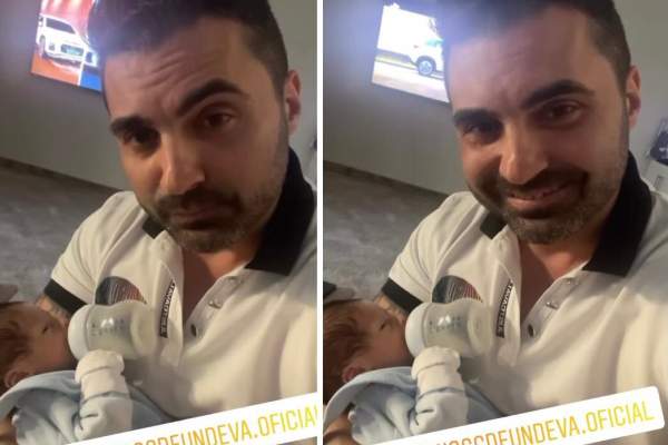 Pepe, prima imagine alături de bebelușul nou-născut. Prezentatorul de la Te cunosc de undeva, moment emoționant alături de fiul lui / FOTO