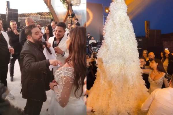 Florin Salam, dedicație specială pentru Roxana Dobre, proaspăta soție, la nunta lor! Manelistul a cântat la propriul eveniment / VIDEO