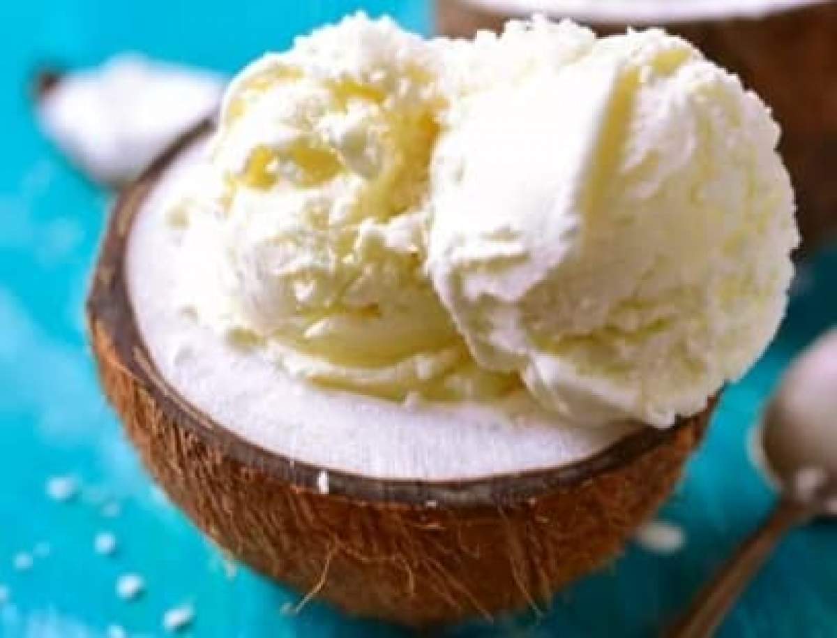 Înghețată vegetariană sau de post cu cocos. Rețeta ideala pentru zilele călduroase de vară