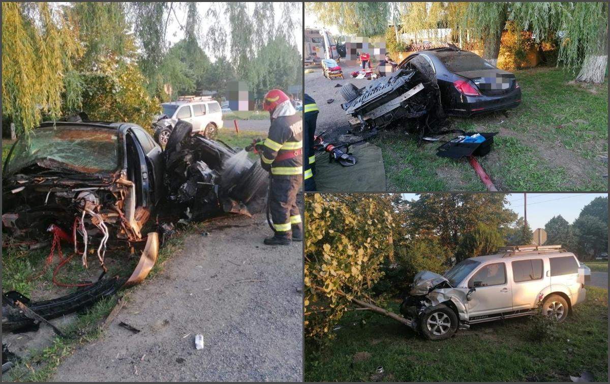 Tragedie fără margini în Ialomița. O persoană a murit, după ce mașina pe care o conducea s-a rupt în două la impactul puternic cu un autoturism / FOTO