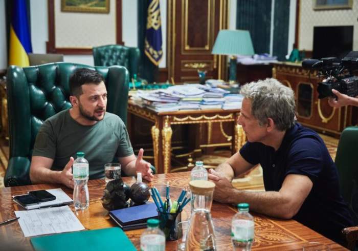 De ce a mers Ben Stiller la Kiev. Actorul s-a întâlnit cu Volodimir Zelenski