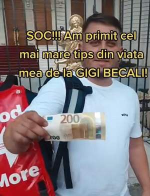 Gigi Becali, un nou gest surprinzător. Ce bacșiș i-a lăsat unui livrator de mâncare: ”Cel mai mare tips din viața mea” / FOTO