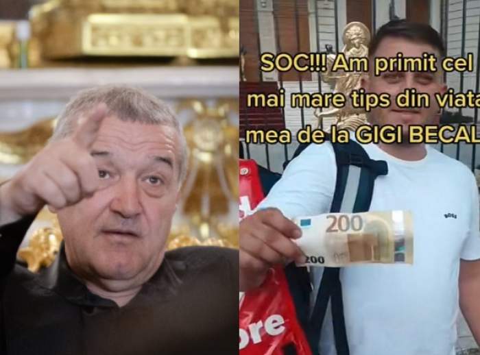 Gigi Becali, un nou gest surprinzător. Ce bacșiș i-a lăsat unui livrator de mâncare: ”Cel mai mare tips din viața mea” / FOTO