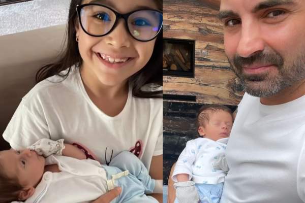 Cum a fost primit fiul lui Pepe și al lui Yasmine Ody de cele două fiice ale artistului din căsnicia anterioară. Imagini de senzație / FOTO