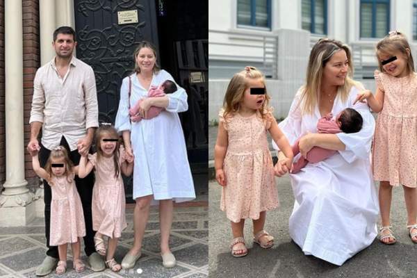 Laura Cosoi, portret de familie după ce a devenit iar mamă. Imagini emoționante cu soțul și cele trei fetițe