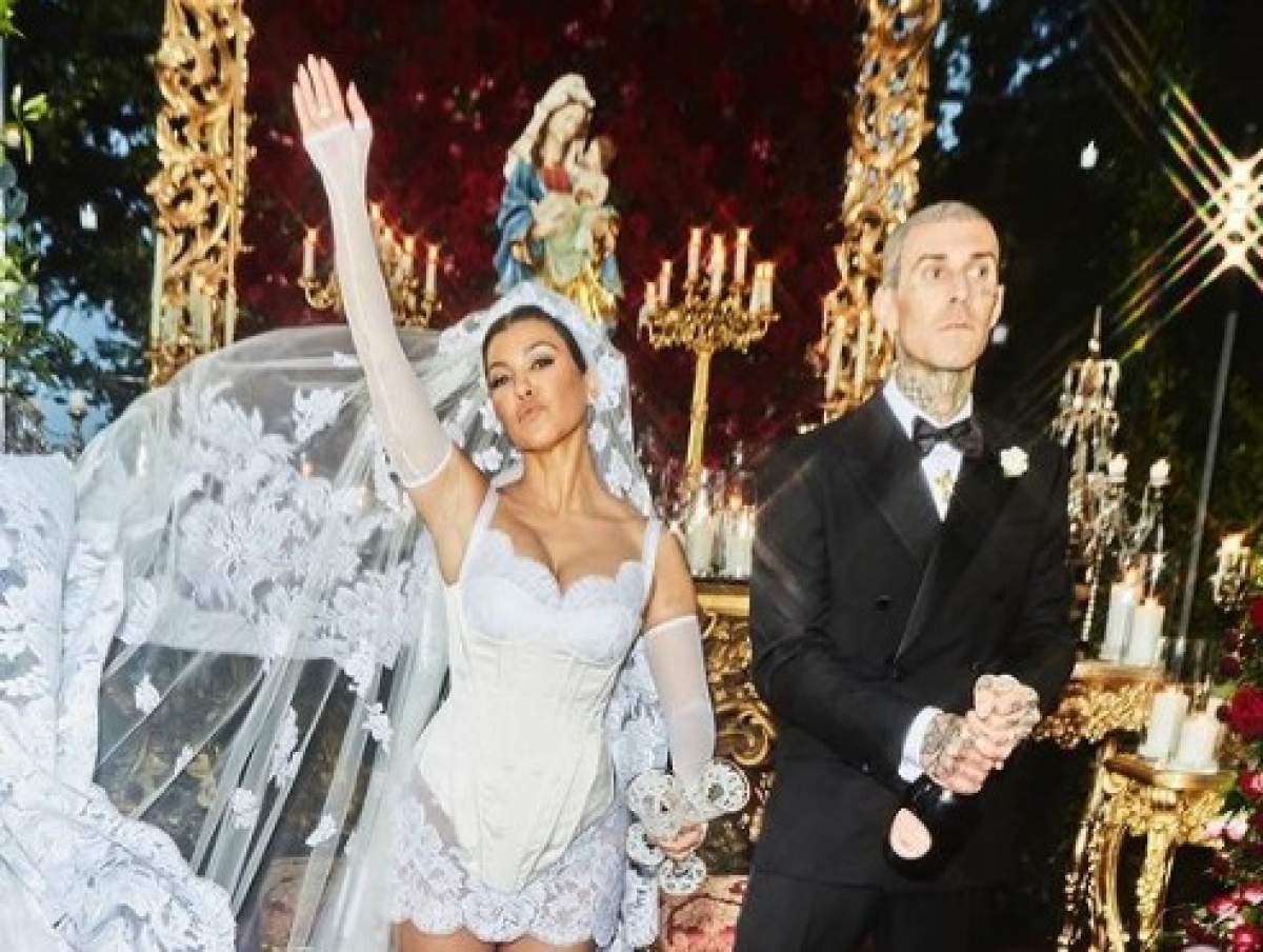 Kourtney Kardashian și Travis Barker, la nunta în Italia
