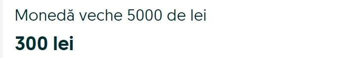 Moneda de 5000 de lei se vinde acum cu o sumă frumoasă pe OLX. Cât costă acum