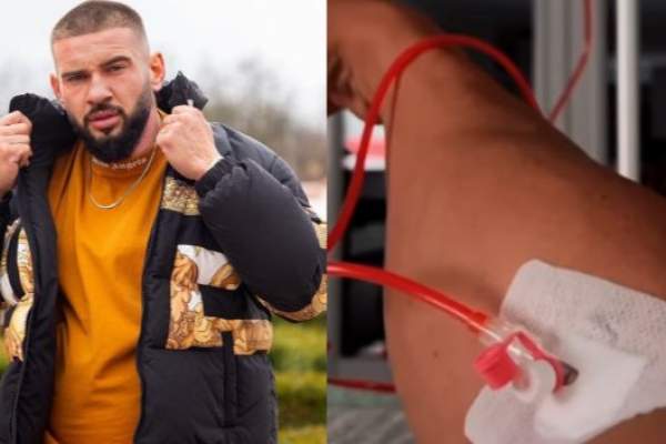 Dorian Popa, cu perfuzia la mână. Ce a pățit artistul / FOTO