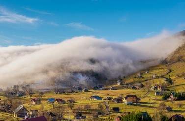 peisaj din sat român