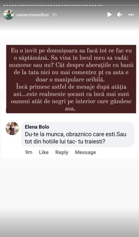 Oana Roman, acuzată că trăiește pe banii tatălui ei. Reacția vedetei: „Este realmente șocant”