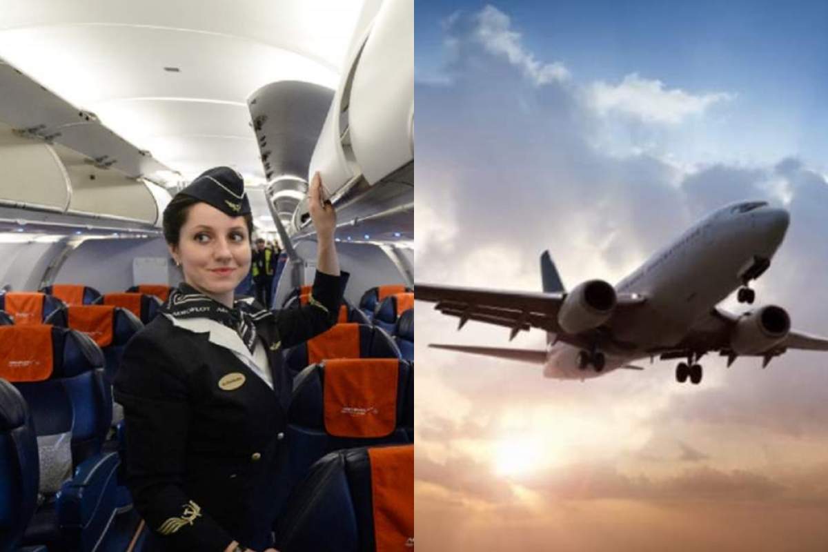 stewardesa in avion